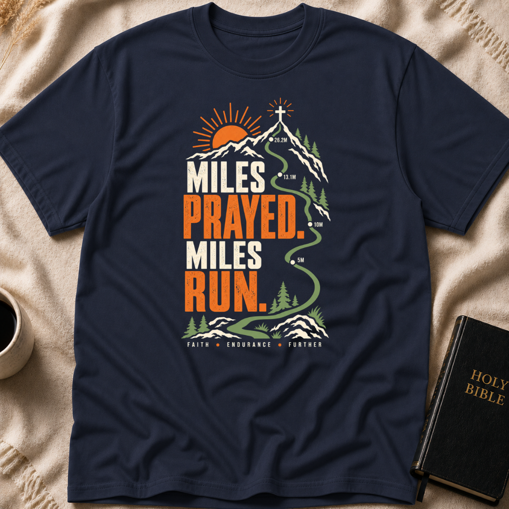 Miles Prayed. Miles Run T-Shirt