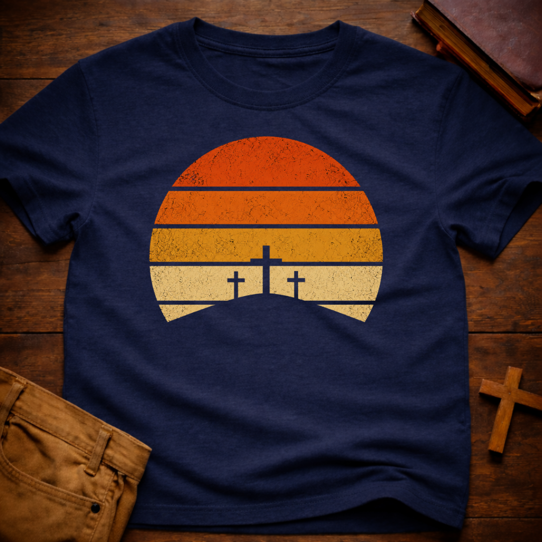Three Crosses On A Hill T-Shirt