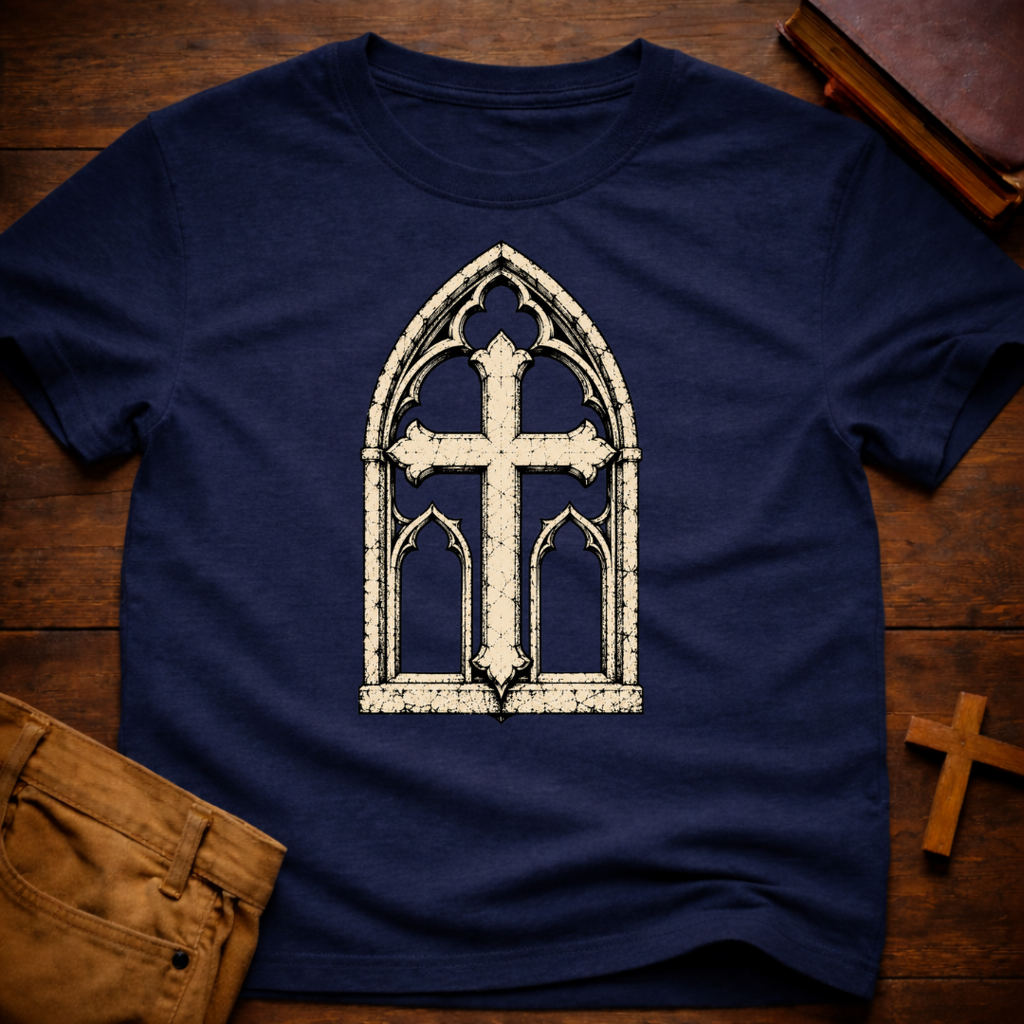 Cathedral Window Cross T-Shirt