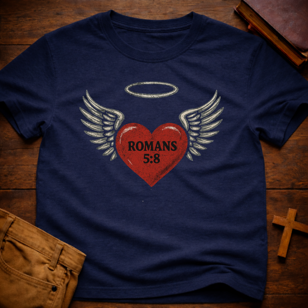 Romans 5:8 Heart T-Shirt