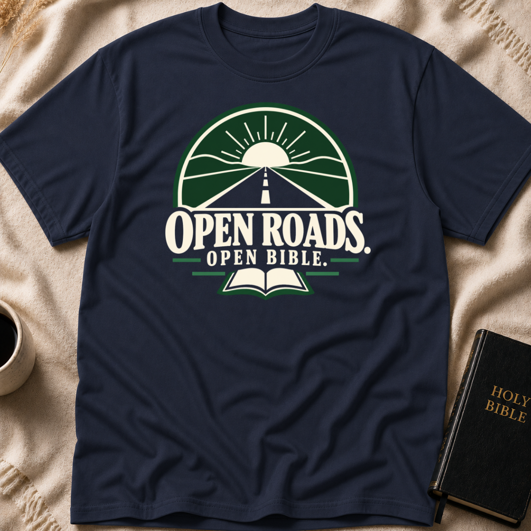 Open Roads. Open Bible T-Shirt