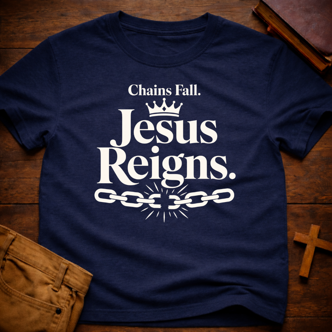 Chains Fall. Jesus Reigns T-Shirt