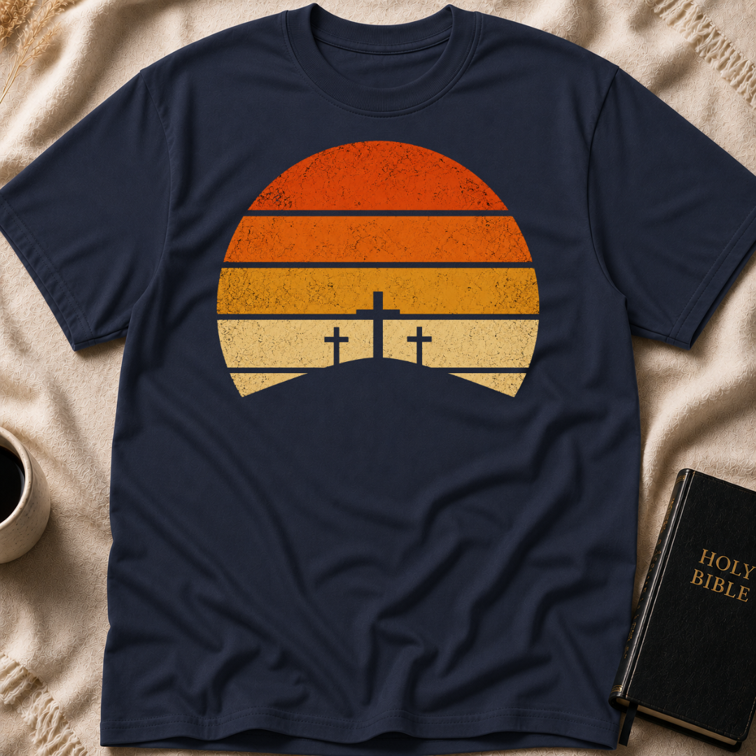 Three Crosses On A Hill T-Shirt