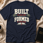 Built In The Gym Formed By The Word T-Shirt