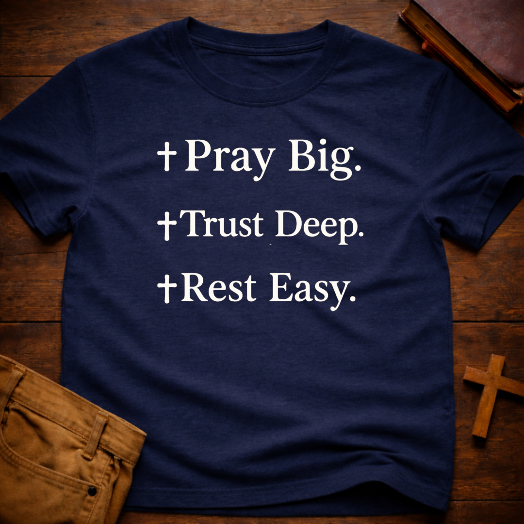 Pray Big Trust Deep Rest Easy T-Shirt