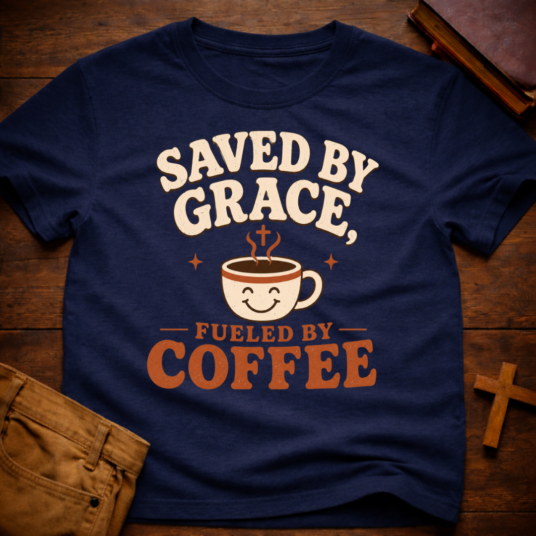 Saved By Grace Fueled By Coffee T-Shirt
