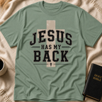 Jesus Has My Back Cross T-Shirt