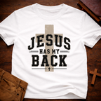 Jesus Has My Back Cross T-Shirt