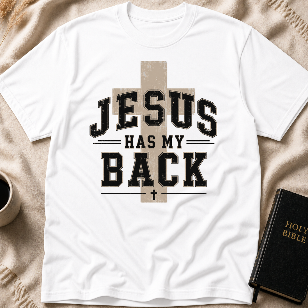 Jesus Has My Back Cross T-Shirt